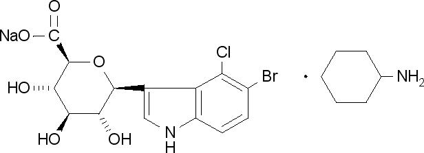 5-溴-4-氯-3-吲哚基-beta-D-葡糖苷酸环己胺盐-CAS:114162-64-0