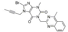 8-溴-7-(2-丁炔-1-基)-3,7-二氢-3-甲基-1-[(4-甲基-2-喹唑啉基)甲基]-1H-嘌呤-2,6-二酮-CAS:853029-57-9