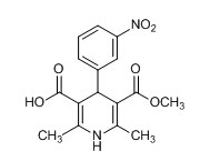 1,4-二氢-2,6-二甲基-4-(3-硝基苯基)-3,5-吡啶二羧酸单甲酯-CAS:74936-72-4