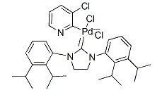 (1,3-双(2,6-二异丙基苯基)咪唑亚基)(3-氯吡啶基)二氯化钯(II)-CAS:927706-57-8