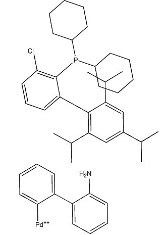 氯(2-二环己基膦基-2',4',6'-三异丙基-1,1'-联苯基)[2-(2'-氨基-1,1'-联苯)]钯(II)-CAS:1310584-14-5