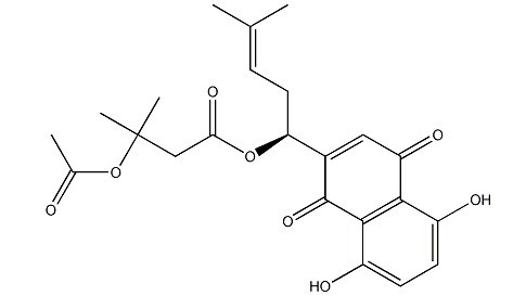 β-乙酰氧基异戊酰阿卡宁-CAS:69091-17-4