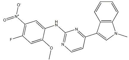 N-(4-氟-2-甲氧基-5-硝基苯基)-4-(1-甲基吲唑-3-基)嘧啶-2-胺-CAS:1421372-94-2