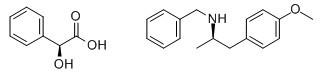 (2S)-羟基(苯基)乙酸 (2R)-N-苄基-1-(4-甲氧基苯基)丙-2-胺盐-CAS:188690-84-8