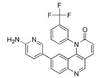 9-(6-氨基-3-吡啶基)-1-[3-(三氟甲基)苯基]苯并[H]-1,6-萘啶-2(1H)-酮-CAS:1223001-51-1