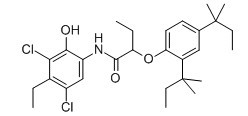 2-[α-(2,4-二特戊基苯氧基 )丁酰胺基]-4，6-二氯-5-乙基苯酚-CAS:93951-12-3