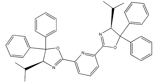 2,6-双[(4S)-4,5-二氢-4-异丙基-5,5-二苯基-2-恶唑基]吡啶-CAS:162213-03-8