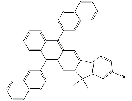 2-溴-13,13-二甲基-6,11-二-2-萘基-13H-茚并[1,2-B]蒽-CAS:1196107-75-1