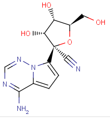 (2R,3R,4S,5R)-2-(4-氨基吡咯并[2,1-f][1,2,4]三嗪-7-基)-3,4-二羟基-5-(羟甲基)四氢呋喃-2-腈-CAS:1191237-69-0