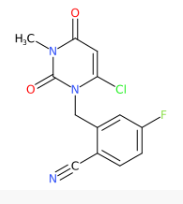 2-[(6-氯-3,4-二氢-3-甲基-2,4-二氧代-1(2H)-嘧啶基)甲基]-4-氟苯甲腈-CAS:865759-24-6