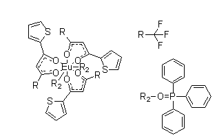 三[4,4,4-三氟-1-(2-噻吩基)-1,3-丁二酮]双(氧化三苯基膦)铕-CAS:12121-29-8
