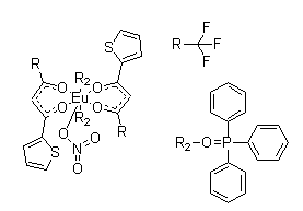 双[4,4,4-三氟-1-(2-噻吩基)-1,3-丁二酮]双(氧化三苯基膦)铕硝酸盐-CAS:14264-79-0
