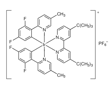二[2-(2,4-二氟苯基)-5-甲基吡啶][2,2'-联(四叔丁基吡啶)]铱二(六氟磷酸)盐-CAS:1335047-34-1