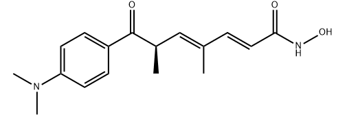 (R,2E,4E)-7-(4-(二甲氨基)苯基)-N-羟基-4,6-二甲基7-oxohepta-2,4-二烯酰胺-CAS:58880-19-6