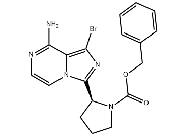 (S)-2-(8-氨基-1-溴咪唑并[1,5-a]吡嗪-3-基)吡咯烷-1-羧酸苄酯-CAS:1420478-88-1