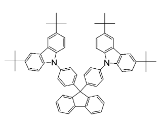 9,9-二-4,4’- (3,6-二叔丁基咔唑基)-苯基芴-CAS:954497-15-5