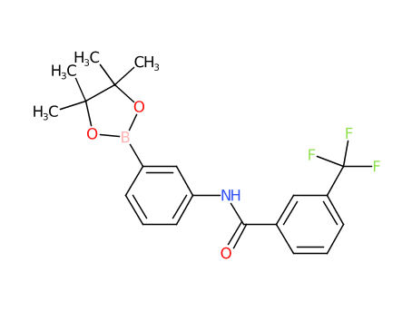 N-(3-(4,4,5,5-四甲基-1,3,2-二氧硼杂戊环-2-基)苯基)-3-(三氟甲基)苯甲酰胺-CAS:1225069-85-1