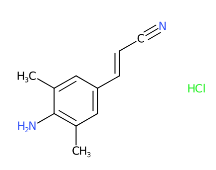 (e)-3-(4-氨基-3,5-二甲基苯基)丙烯腈盐酸盐-CAS:661489-23-2