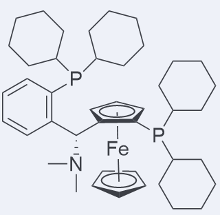 (1S)-[(2R)-2-二环己基膦基二茂铁基](N,N-二甲基氨基)(2-二环己基膦基苯基)甲烷-CAS:1156547-61-3