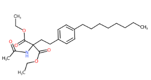 2-乙酰氨基-2-(4-辛基苯乙基)丙二醇二乙酯-CAS:162358-08-9