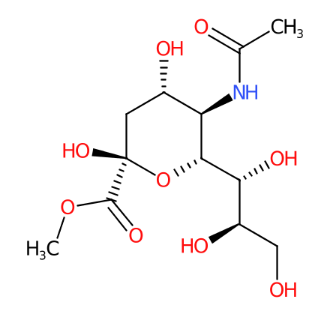 (2S,4S,5R,6R)-5-乙酰氨基-2,4-二羟基-6-((1R,2R)-1,2,3-三羟基丙基)四氢-2H-吡喃-2-羧酸甲酯-CAS:22900-11-4