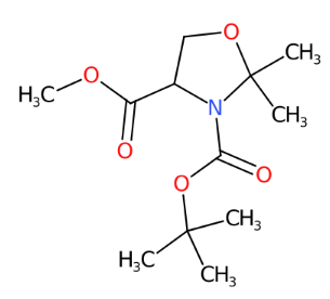 N-Boc-2,2-二甲基噁唑烷-4-甲酸甲酯-CAS:157604-46-1