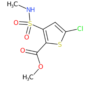 5-氯-3-(甲胺基)磺酰基-2-噻吩羧酸甲酯-CAS:70374-37-7