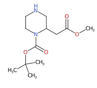 1-Boc-2-甲氧基羰基甲基哌嗪-CAS:183852-65-5
