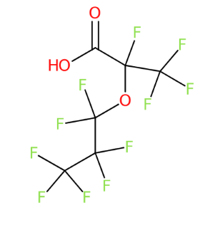 全氟2-甲基-3-氧杂己酸-CAS:13252-13-6