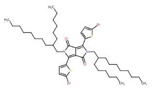 3,6-双(5-溴噻吩-2-基)-2,5-双(2-己基癸基)-2,5-二氢吡咯[3,4-c]吡咯-1,4-二酮-CAS:1000623-98-2