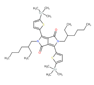 2,5-二(2-乙基己基)-3,6-二(5-三甲基锡)-吡咯并吡咯二酮-CAS:1392422-47-7