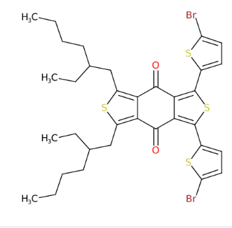 1,3-二(5-溴噻吩-2-基)-5,7-双(2-乙基己基)苯并[1,2-C:4,5-C']二噻吩-4,8-二酮-CAS:1415929-78-0