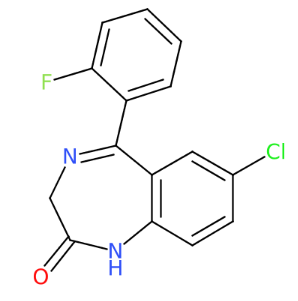 7-氯-5-(2-氟苯基)-1,3-二氢-2H-1,4-苯并二氮杂卓-2-酮-CAS:2886-65-9