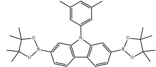 9-(3,5-二甲基苯基)咔唑-2,7-双片呐醇硼酸酯-CAS:1873364-17-0