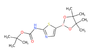 (5-(4,4,5,5-四甲基-1,3,2-二氧硼杂环戊烷-2-基)噻唑-2-基)氨基甲酸叔丁酯-CAS:1245252-99-6