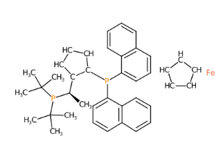 (2R)-1-{(1R)-2-[二(1-萘基)膦基]二茂铁基}乙基二叔丁基膦-CAS:849924-43-2