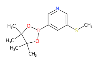 3-(甲巯基)-5-(4,4,5,5-四甲基-1,3,2-二氧杂环戊硼烷-2-基)吡啶-CAS:1171891-40-9