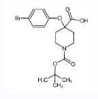 4-(4-溴苯氧基)-1-(叔丁氧基羰基)哌啶-4-羧酸-CAS:1159835-30-9