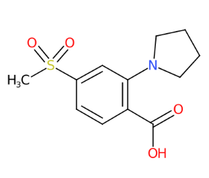 2-(1-吡咯烷基)-4-甲砜基苯甲酸-CAS:1197193-17-1