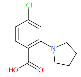 2-(1-吡咯烷基)-4-氯苯甲酸-CAS:1197193-20-6