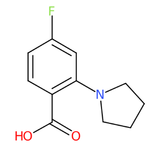 2-(1-吡咯烷基)-4-氟苯甲酸-CAS:952680-24-9