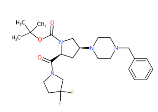 (2S,4S)-1-Boc-2-(3,3-二氟吡咯烷-1-羰基)-4-(4-苄基-1-哌嗪基)吡咯烷-CAS:1864002-93-6