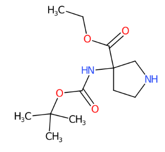 3-(Boc-氨基)吡咯烷-3-甲酸乙酯-CAS:1613023-56-5