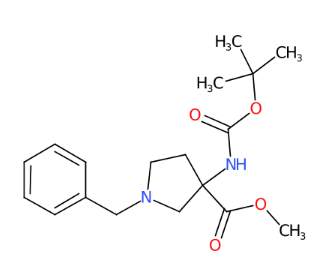 1-苄基-3-(Boc-氨基)吡咯烷-3-甲酸甲酯-CAS:675834-17-0