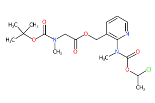 N-甲基-N-(3-[((N-叔丁氧羰基-N-甲基氨基)乙酰氧基)甲基]吡啶-2-基)氨基甲酸(1-氯乙基)酯-CAS:338990-31-1