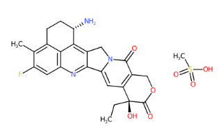 (1S,9S)-1-氨基-9-乙基-5-氟-9-羟基-4-甲基-2,3,12,15-四氢苯并[de]吡喃并[3',4':6,7]吲哚并[1,2-b]喹啉-10,13(1H,9H)-二酮 甲磺酸盐-CAS:169869-90-3