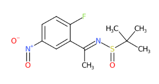 N(E),N-(1-(2-氟-5-硝基苯)亚乙基)-2-甲基丙烷-2-亚磺酰胺-CAS:1311388-01-8