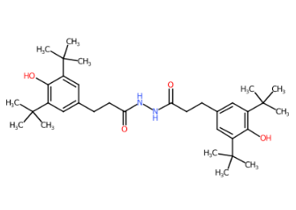 3-(3,5-二叔丁基-羟基苯基)-N'-(3-(3,5-二叔丁基-4-羟基苯基)丙酰基)丙酰肼-CAS:32687-78-8