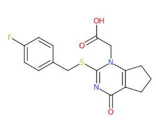 2-(2-((4-氟苄基)硫基)-4-氧代-4,5,6,7-四氢-1H-环戊二烯并[d]嘧啶-1-基)乙酸-CAS:356058-42-9