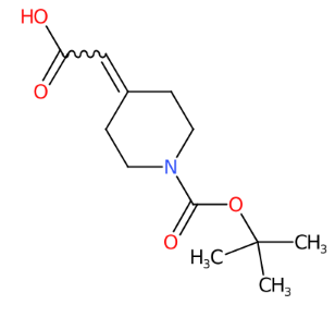 1-叔丁氧羰基哌啶-4-亚基乙酸-CAS:193085-24-4